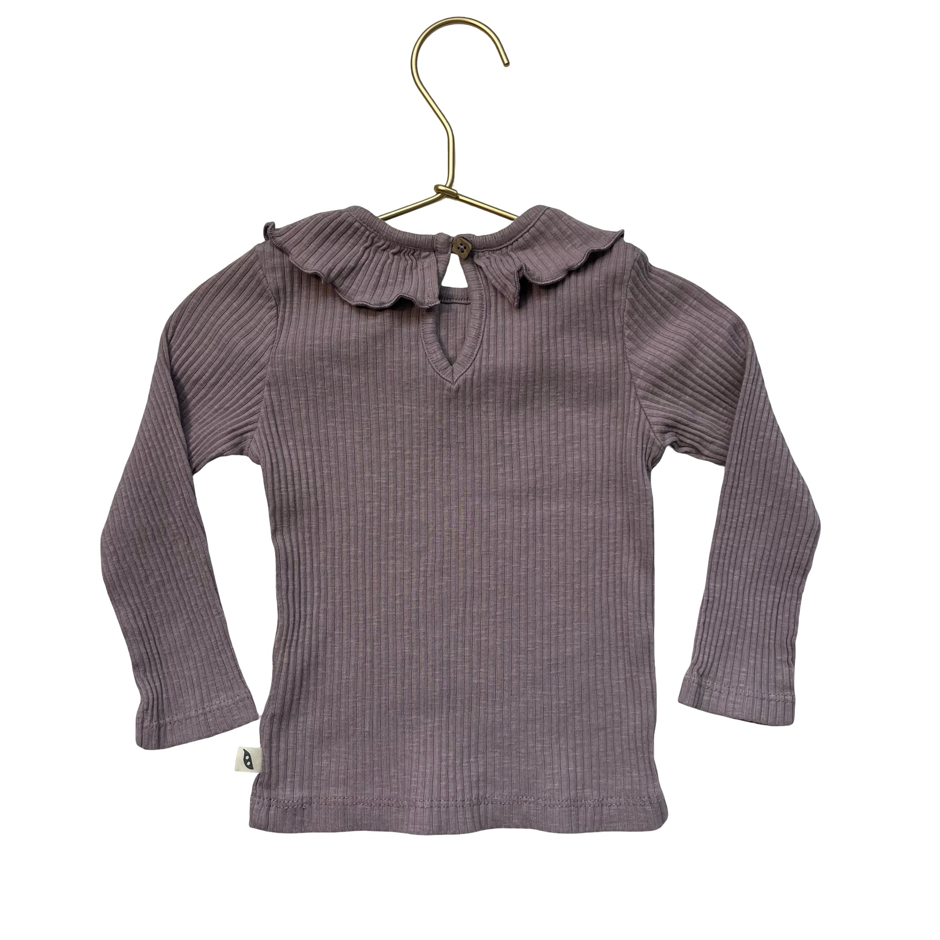 Easy Peasy Dusty Plum Ribbed Shirt - Size 18 Mo