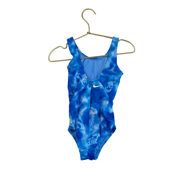 Nike Blue Logo Tie-Dye Swim Suit - Size 5