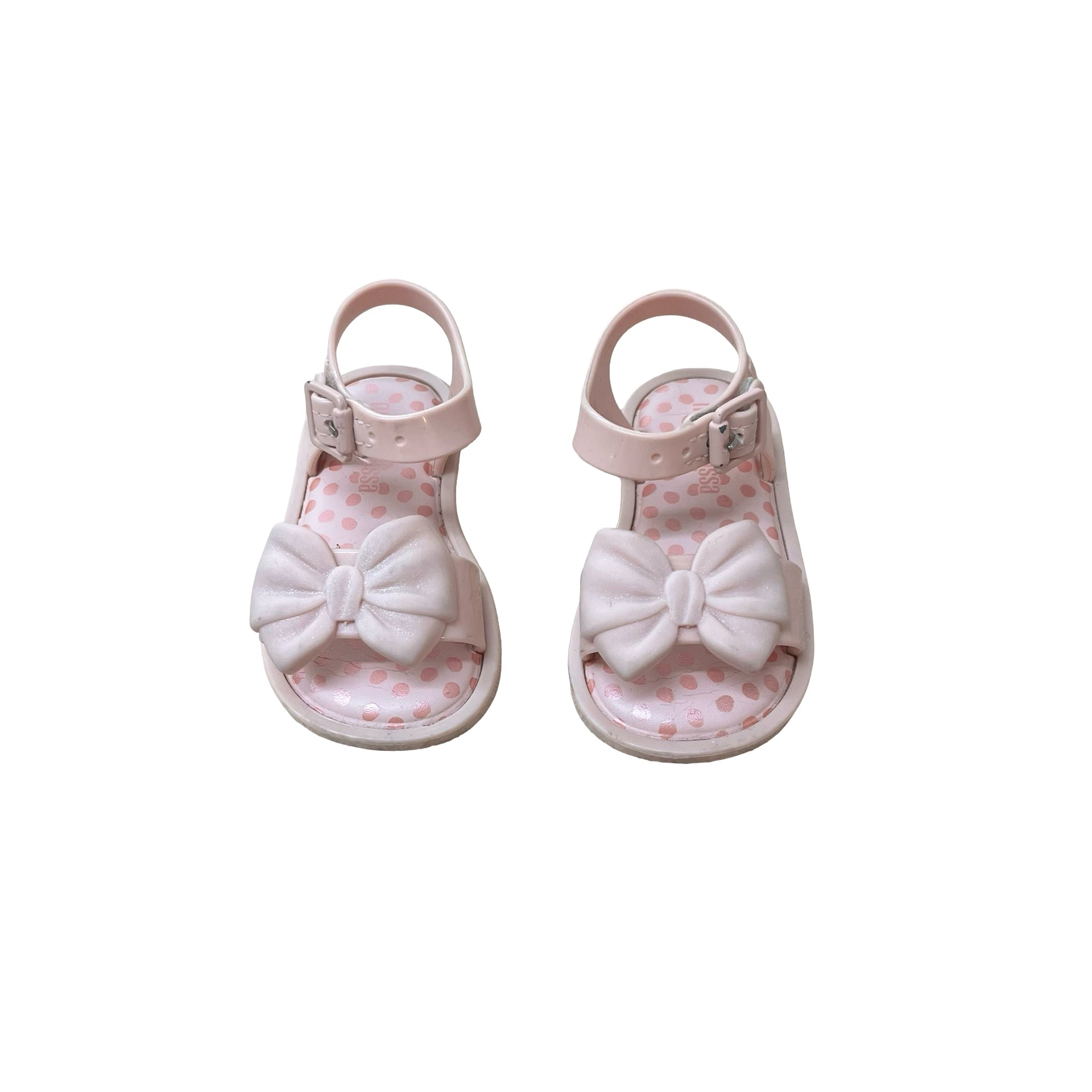 Mini Melissa Pink Bow Sandals - Size 5