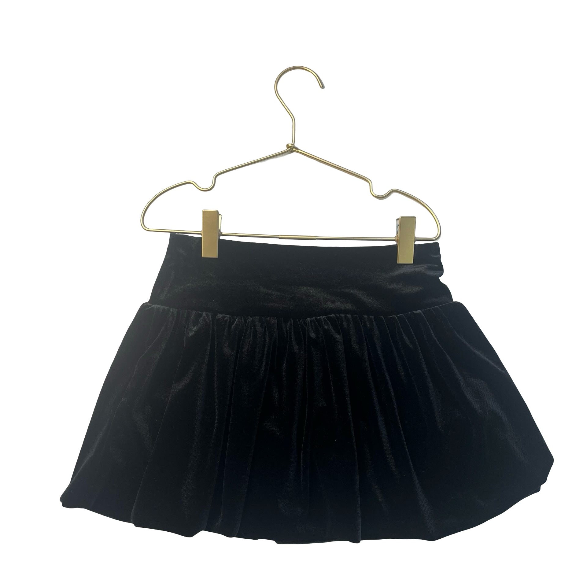 Art Class Black Velour Bubble Skirt - Size S 6-7