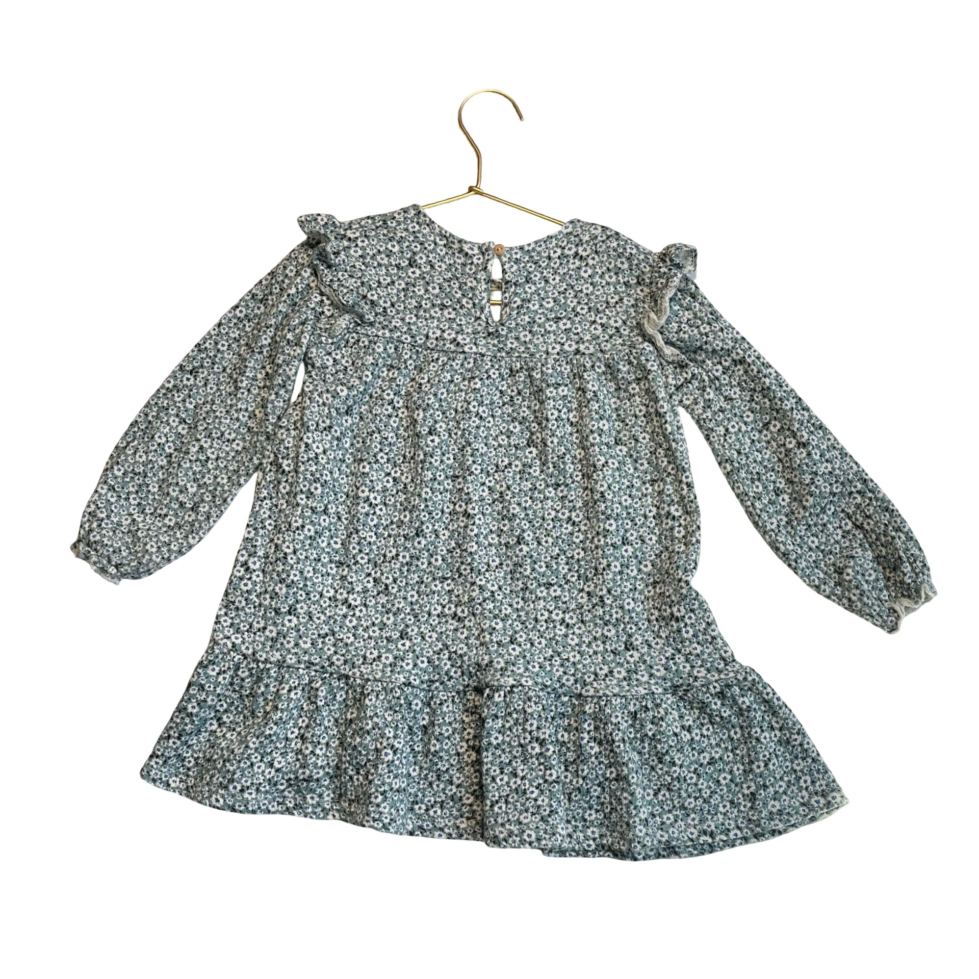 Zara Green Flower Print Dress - Size 3-4