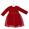 Hanna Andersson Red & Gold Foil Tulle Dress - Size 2T