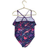 Andy & Evan Navy, Purple, Pink Dino Print Swim Suit - Size 5