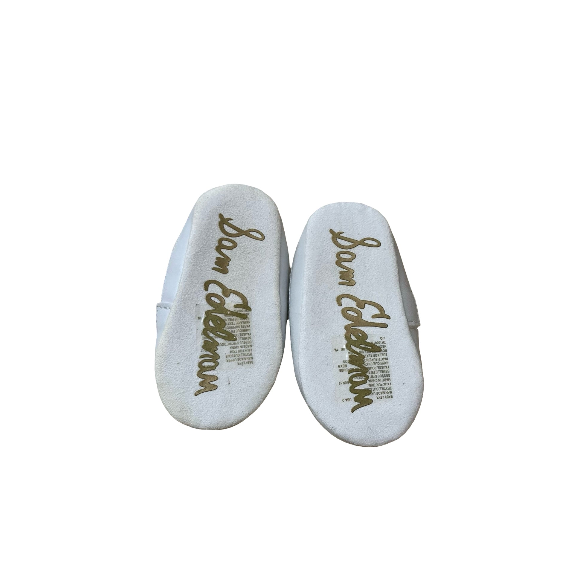 Sam Edelman Ivory Sparkle & Pom Pom Soft Sole Shoes - Size 2