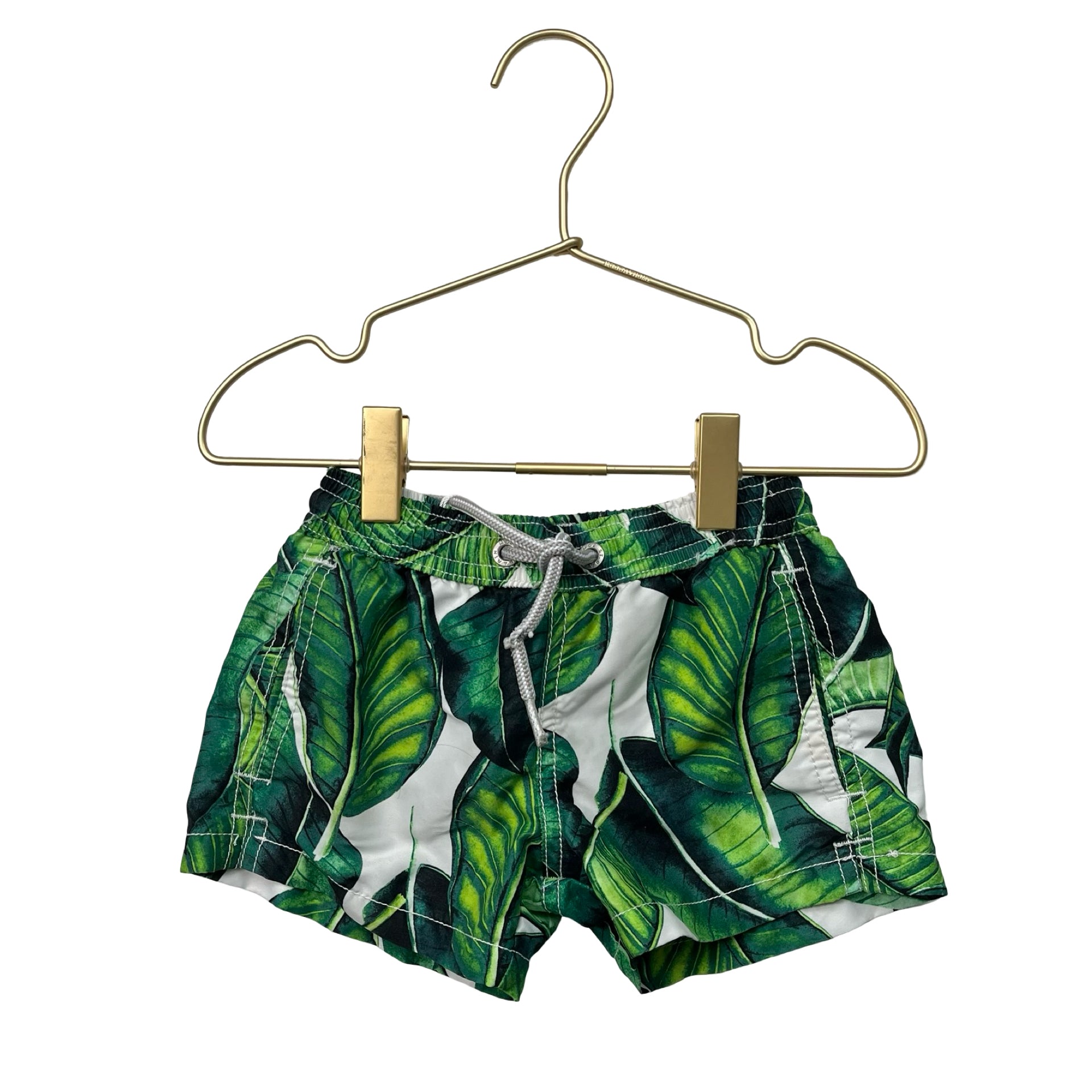 MC2 St. Barth Green Tropical Leaf Print Swim Suit - Size 2Y