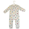 Primary Ivory & Colorful Heart Print One-Piece - Size 12-18 Mo