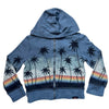 Faherty Blue Tropical Sunset Print Zip-Up Hooded Sweatshirt - Size 2T