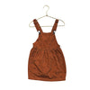 Zara Brown Embroidered Star Overall Dress - Size 3-4Y