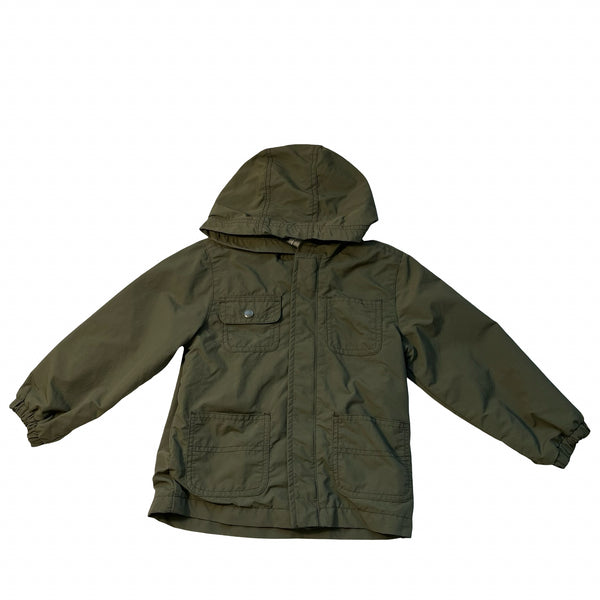 Old Navy Jersey Lined Olive Green Hoolded Field Jacket - Size 4T