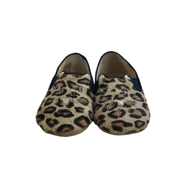 Charlotte Olympia Brown & Black Leopard Soft Sole 'Incy Kitten'Shoes -Size 19(4)