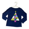 Hanna Andersson Navy Christmas Tree Shirt - Size 4