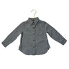 Janie and Jack Gray Herringbone Flannel Button Down Shirt - Size 18-24 Mo