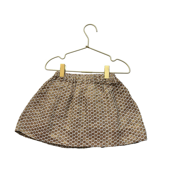 Sophie Catalou Copper Metallic Circle Pattern Skirt - Size 2