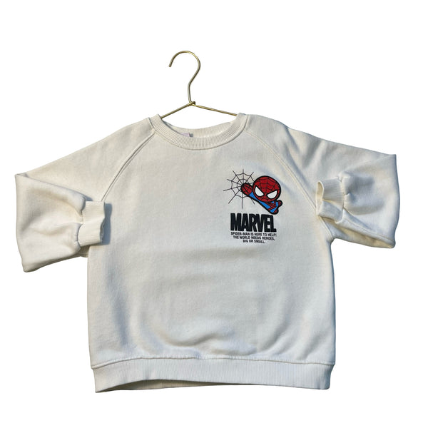 Zara x Marvel Ivory Spider-Man Sweatshirt - Size 6