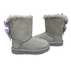 UGG Bailey Bow Gray & Lavender Iridescent Boots New in Box - Size 8