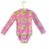 Gymboree Pink Daisy Print Swim Suit - Size 2T