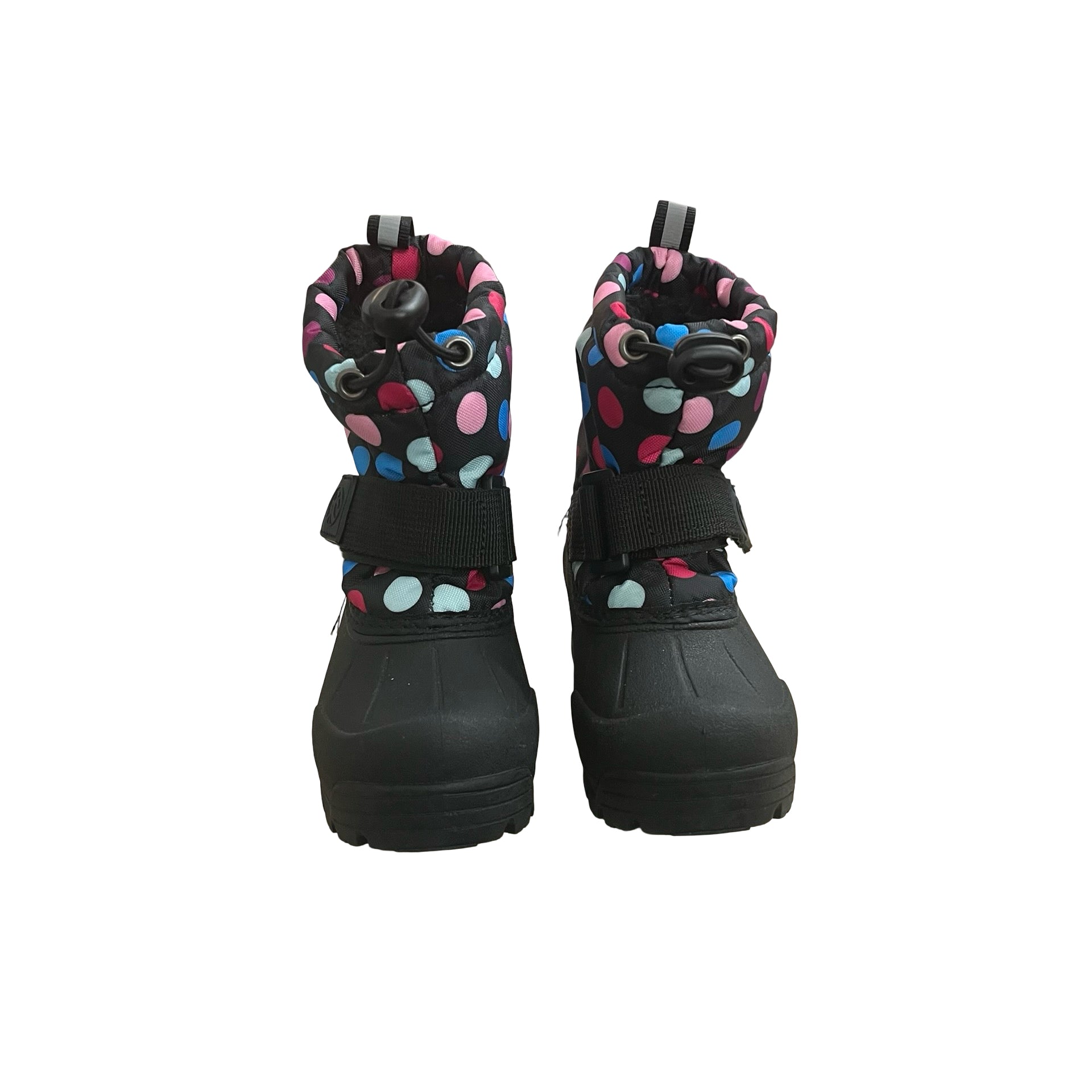 Northside Thinsulate Black & Multi-Color Polka Dot Winter Boots - Size 5
