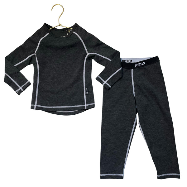 Reima Dark Gray Base Layer Set - Size 90 (18-24 Mo)