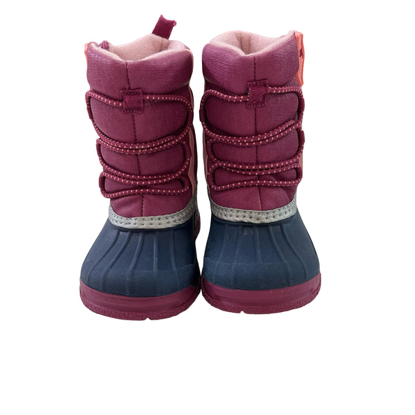 OshKosh Dark Pink & Navy Winter Boots - Size 5