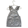 Baby Gap Silver Metallic Denim Overall Dress - Size 2