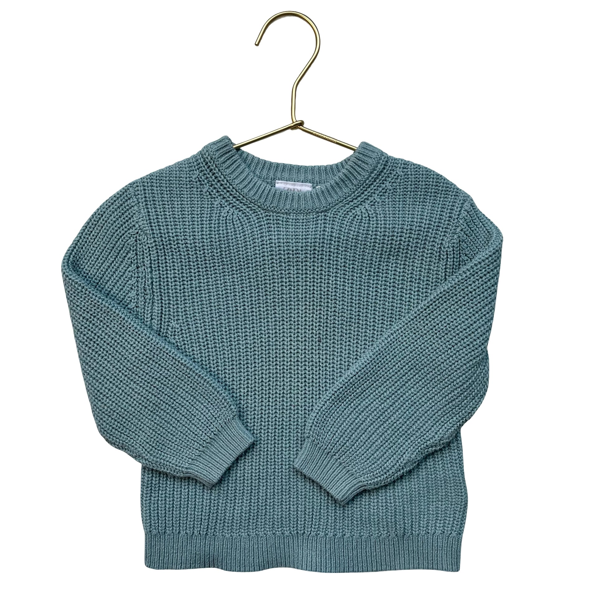 Zara Blue Cotton Blend Sweater - Size 2-3