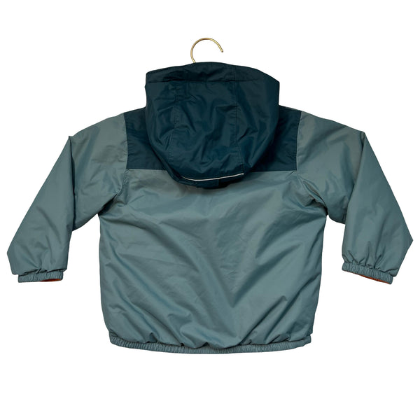 Columbia Teal & Orange Reversible Hooded Jacket - Size 3