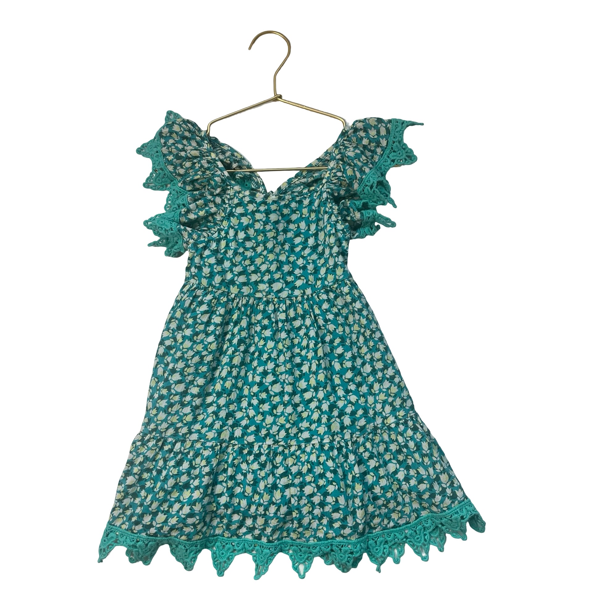 Peek Teal Floral Dress - Size 2T