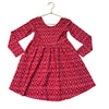 Hanna Andersson Pink & Red Diamond & Flower Print Dress - Size 5