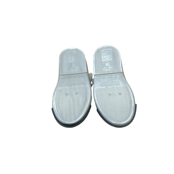 Mini Melissa Ivory Iridescent & Black Mary Jane Shoes - Size 5