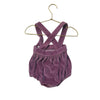 Kate Quinn Plum Velour Bubble Overalls - Size 12-18 Mo