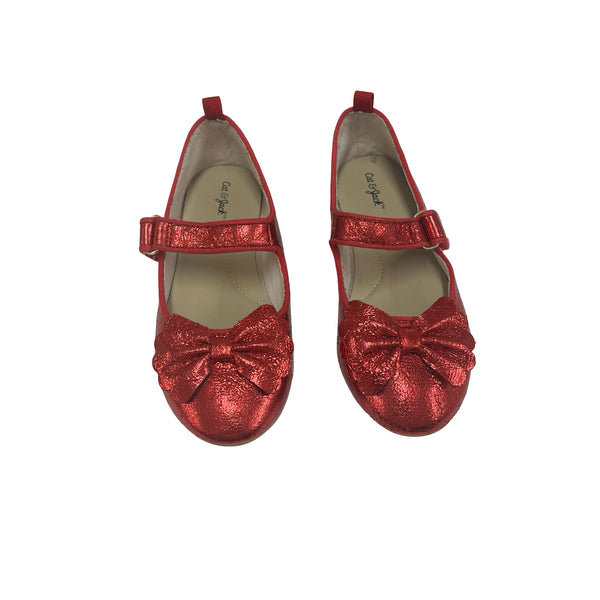 Cat & Jack Red Metallic Mary Jane Shoes - Size 11