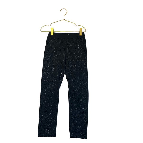 Cat & Jack Black & Metallic Sparkle Leggings - Size S 6-7