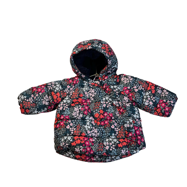 Baby Gap Floral Hooded Puffer Jacket - Size 0-6 Mo