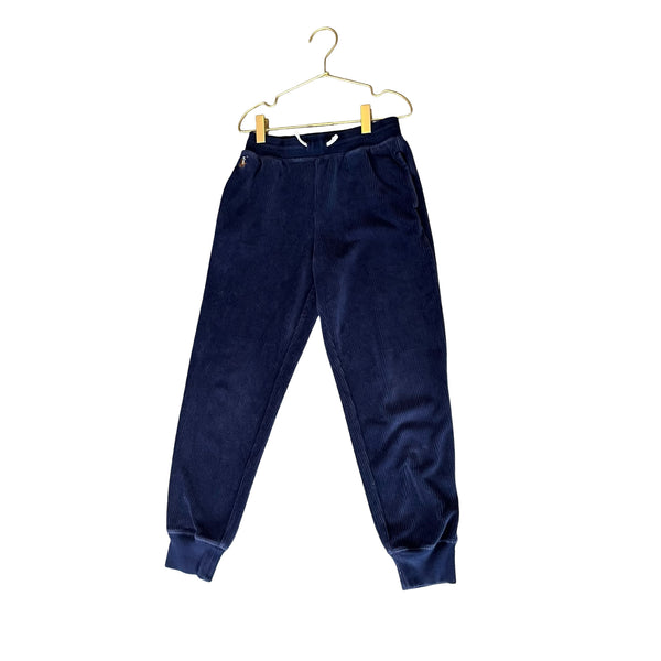 Polo Ralph Lauren Navy Ribbed Velour Joggers - Size M 8-10