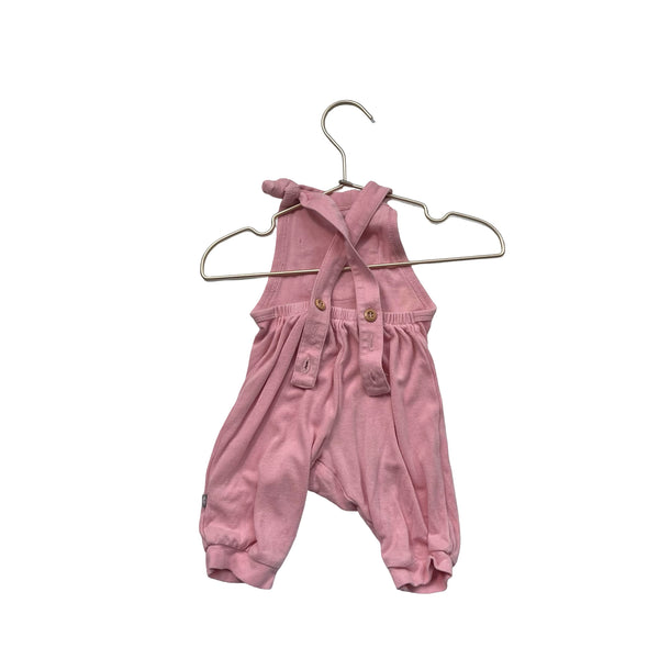Kyte Pink Overalls - Size 3-6 Mo