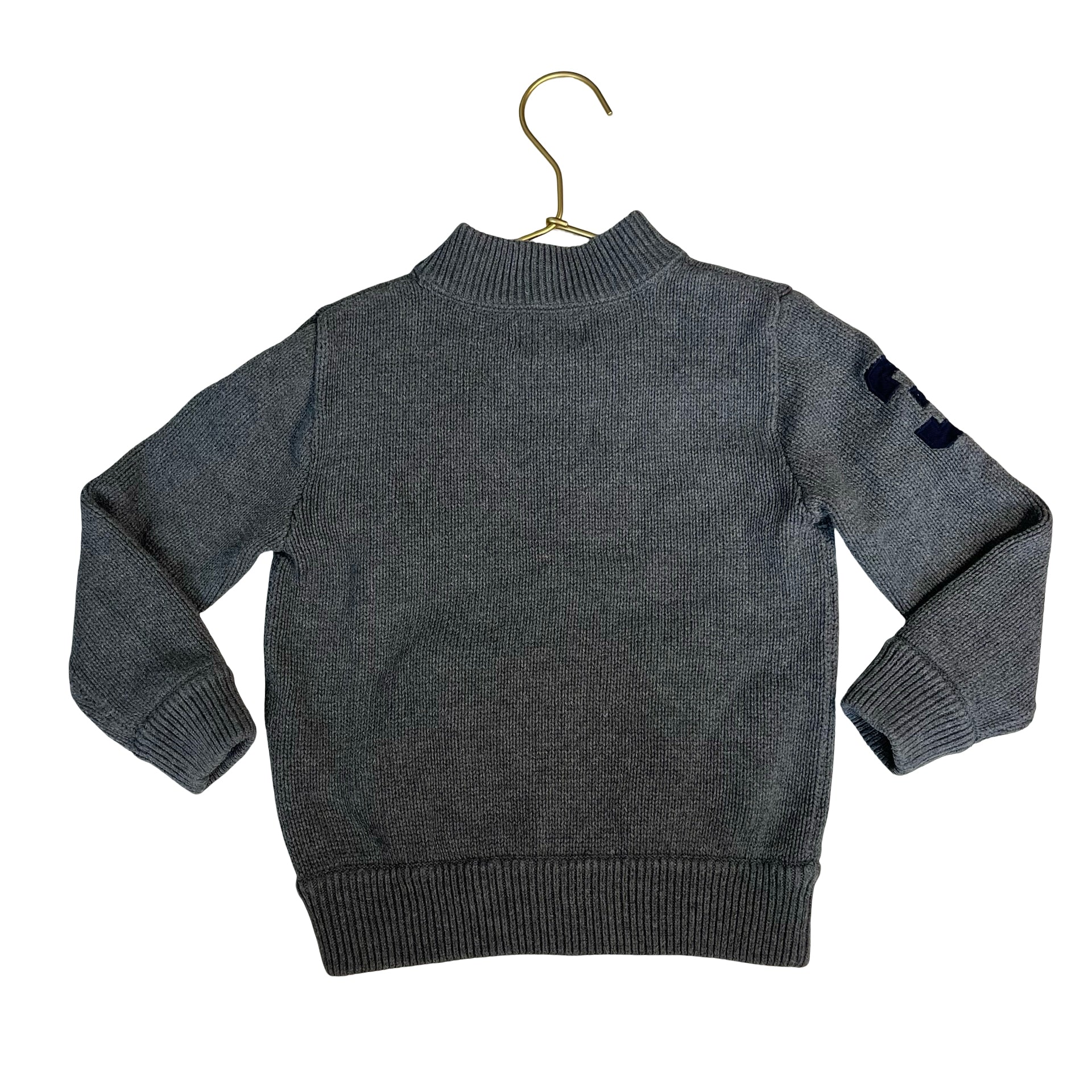 Polo Ralph Lauren Gray Cotton Zip-Up Cardigan Sweater - Size 4