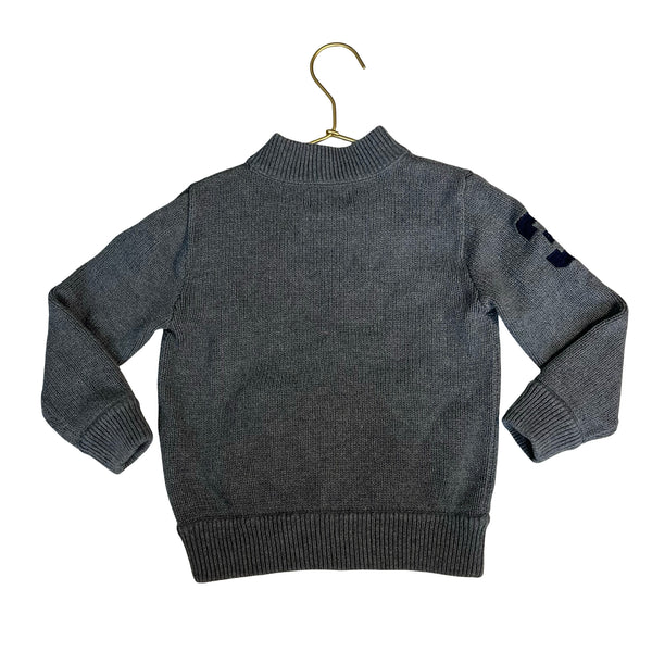 Polo Ralph Lauren Gray Cotton Zip-Up Cardigan Sweater - Size 4