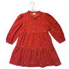 Crewcuts Orange Floral Corduroy Dress - Size 6