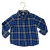 Baby Gap Blue, Gray Plaid Flannel Button Down Shirt - Size 18-24 Mo