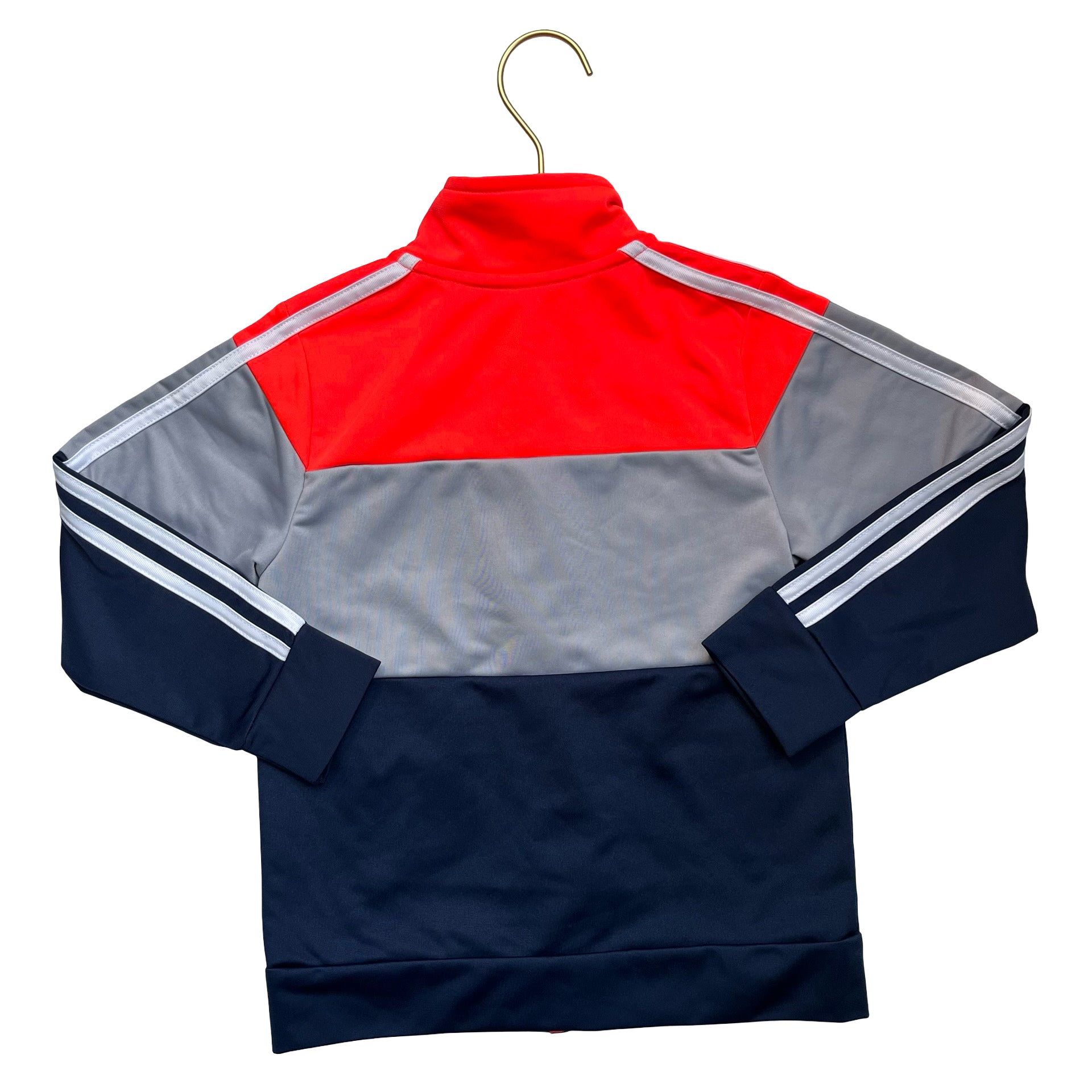 Adidas Navy, Gray, Neon Coral Track Jacket - Size 5