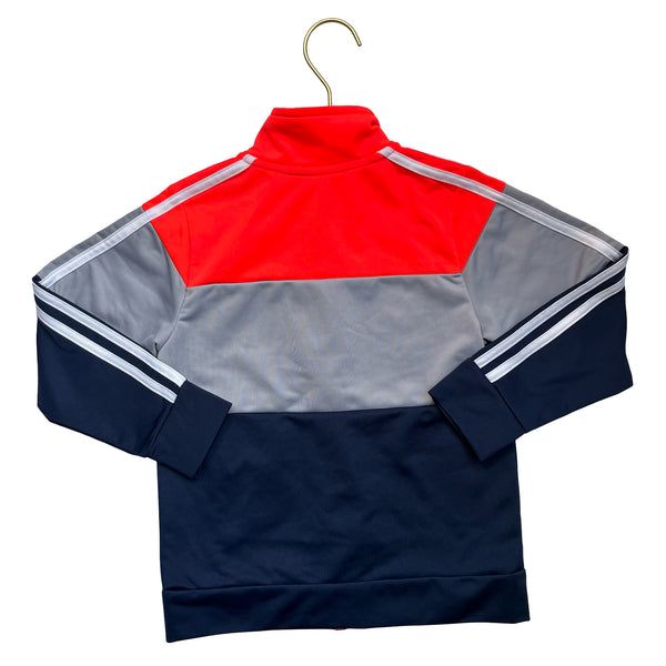Adidas Navy, Gray, Neon Coral Track Jacket - Size 5