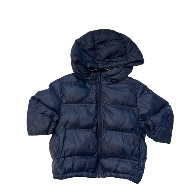 Zara Navy Hooded Puffer Jacket - Size 2