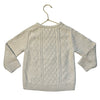 Hanna Andersson Ivory Cotton Cable-Knit Sweater - Size 4