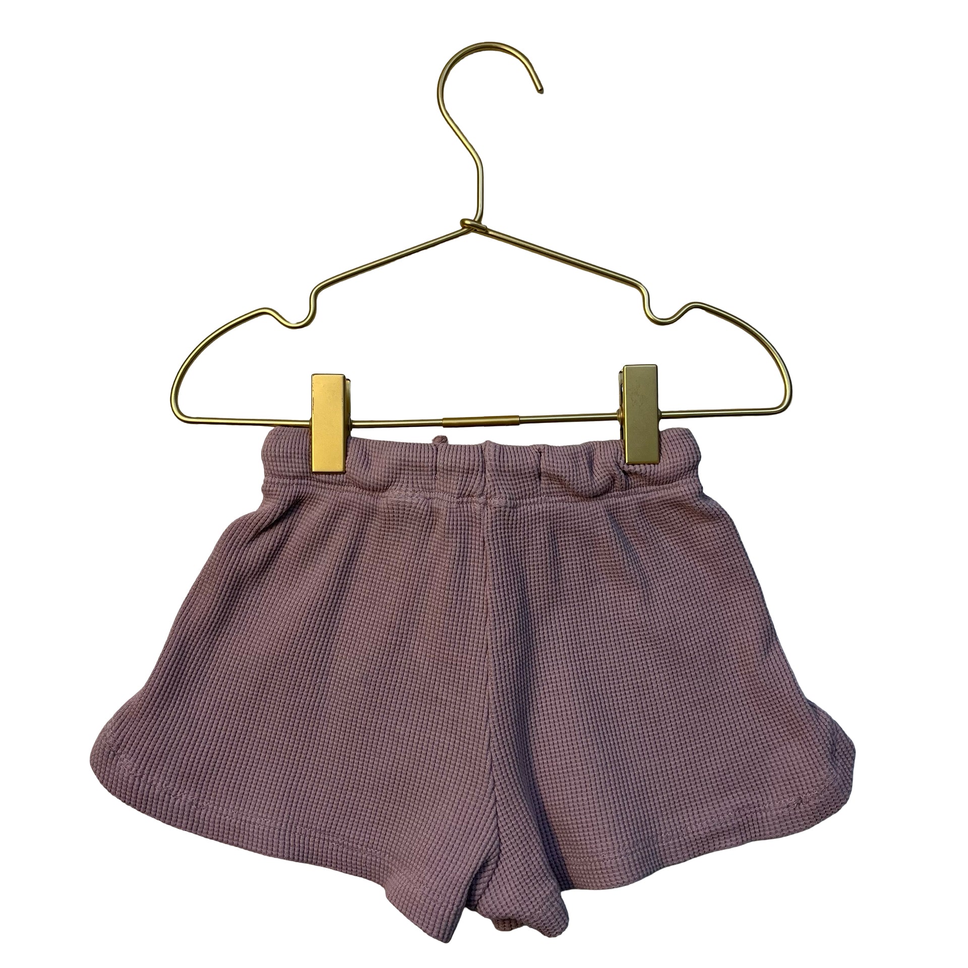 Zara Dusty Plum Waffle Shorts - Size 2-3
