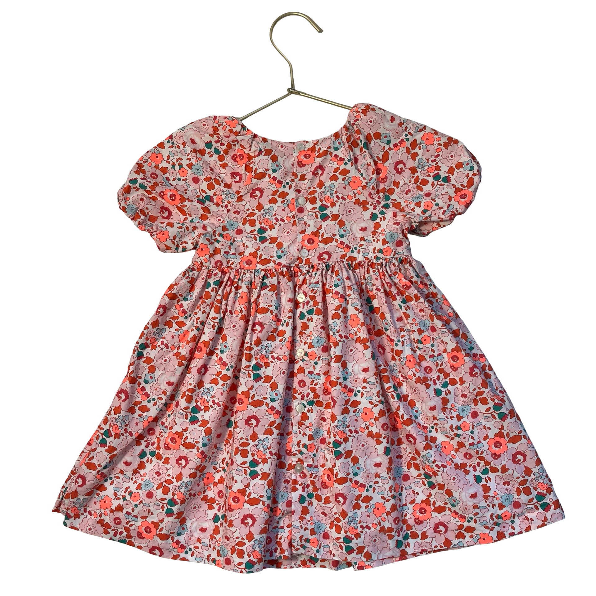 Jacadi Pink Flower Print Dress - Size 36 Mo