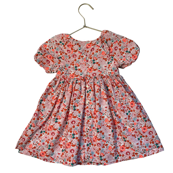 Jacadi Pink Flower Print Dress - Size 36 Mo