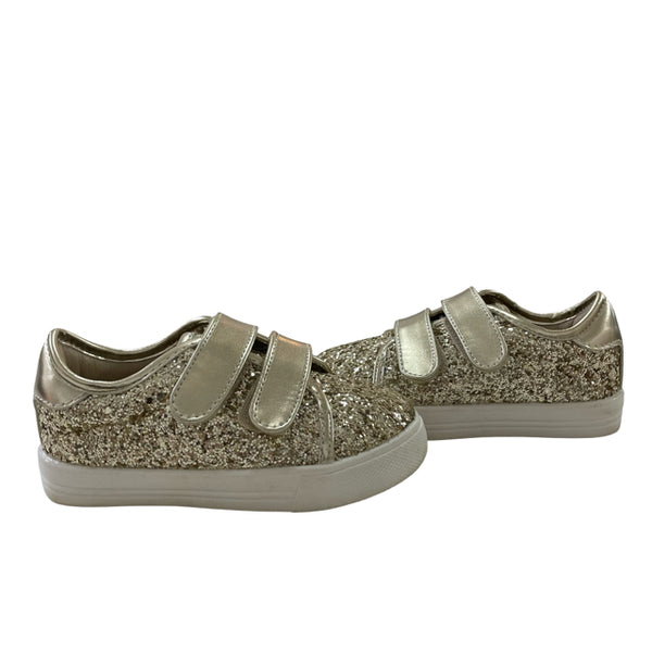 Felix & Flora Gold Glitter Velcro Sneakers - Size 6