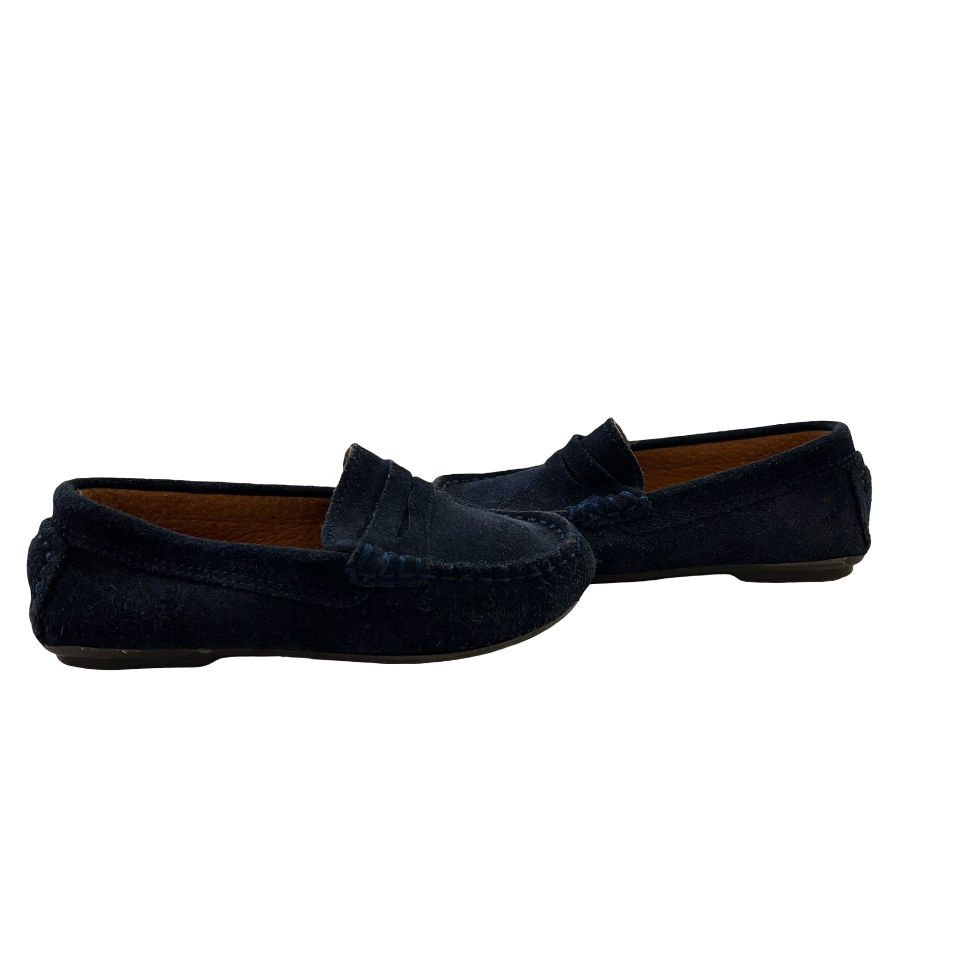 Crewcuts x Childrenchic Navy Suede Loafers - Size 25 (8.5)
