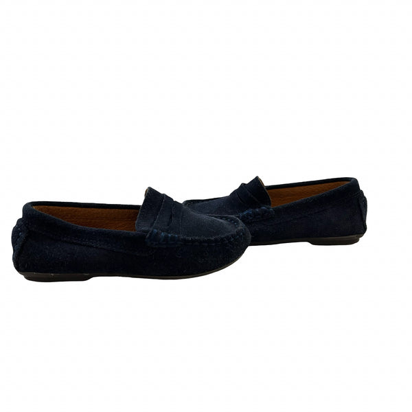 Crewcuts x Childrenchic Navy Suede Loafers - Size 25 (8.5)
