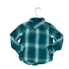 Me & Henry Teal Plaid Button Down Shirt - Size 2-3